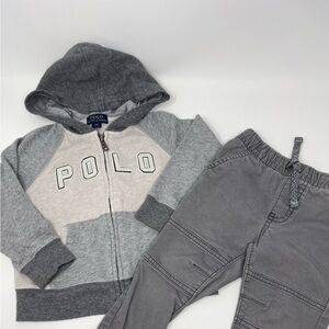 Boys 2T Ralph Lauren jacket, 2T Cat and Jack pants